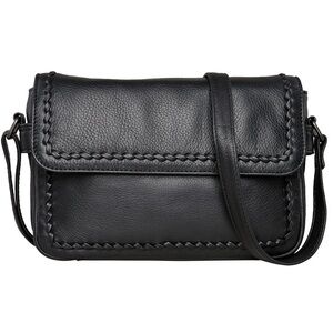Lady Conceal Concealed Carry Parker Leather Crossbody Black Leather Shoulder Bag